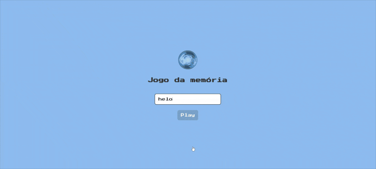 GIF demonstrando o jogo da memória